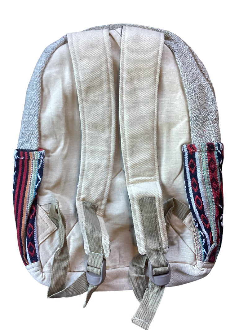 Hippie Festival Unisex Hemp/Cotton Backpack-Hand Picked Imports