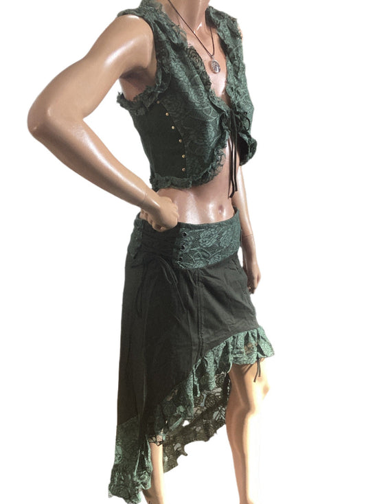 Ladies Festival Doof BoHo Cotton and Lace Pixie Skirts and Tops.-Hand Picked Imports