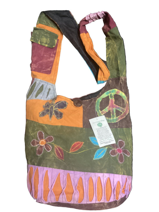 Patchwork Hand Embroidered Hippie Bag Made in Nepal-Hand Picked Imports