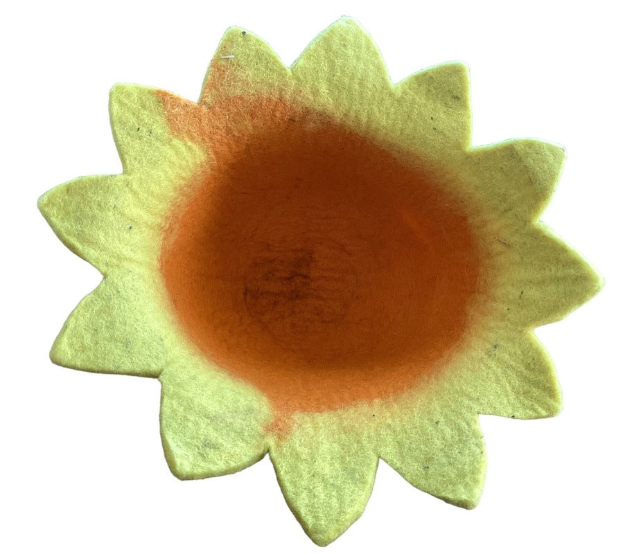 Adult Sun Flower Felt Hat Handmade in Nepal-Hand Picked Imports