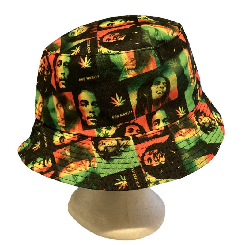 Bob Marley Unisex Reversible Cotton Printed Bucket Hat-Hand Picked Imports