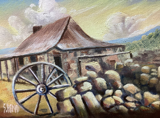 Miniature Oil Painting On Stretched Canvas 7x 5” By Susan Hend Russell