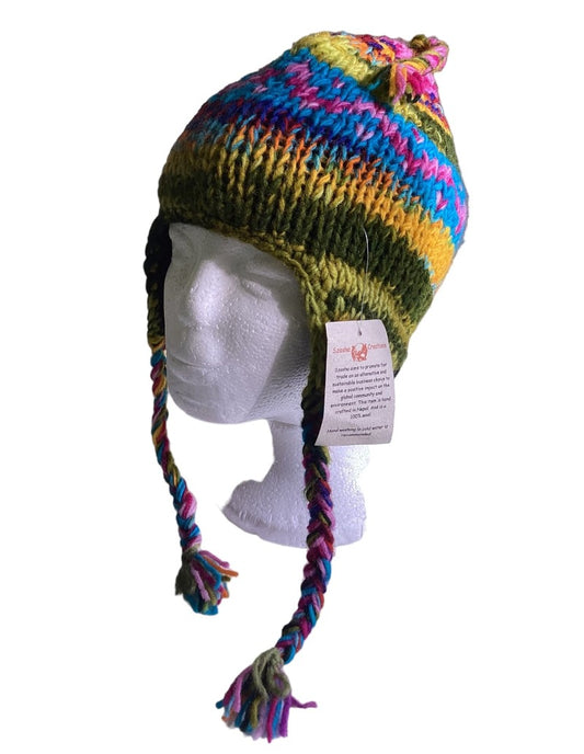 Unisex Nepalese Hand Knitted Woollen Beanie-Hand Picked Imports