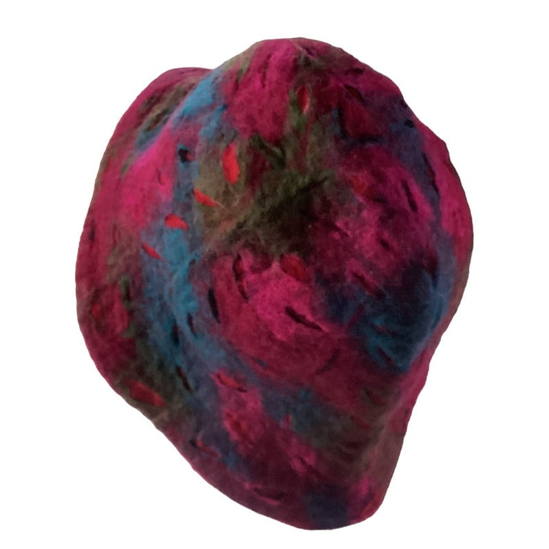 Dab Tie Dyed Adult Felt Hat Handmade in Nepal-Hand Picked Imports