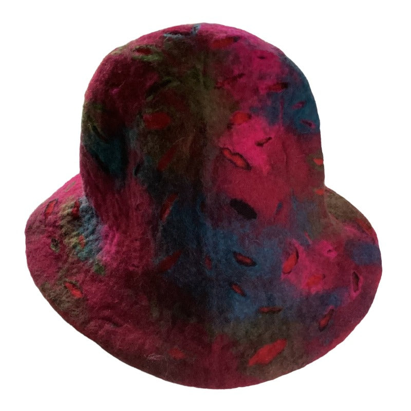 Dab Tie Dyed Adult Felt Hat Handmade in Nepal-Hand Picked Imports