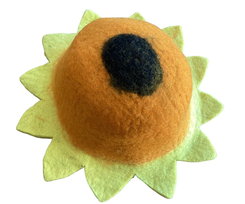 Adult Sun Flower Felt Hat Handmade in Nepal-Hand Picked Imports