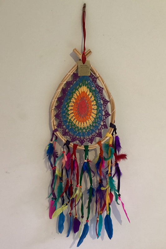 Rainbow Tear Drop Dream Catcher-Hand Picked Imports