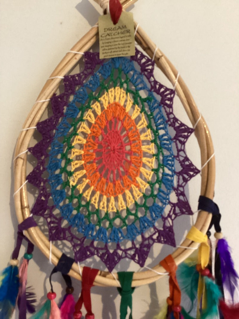 Rainbow Tear Drop Dream Catcher-Hand Picked Imports