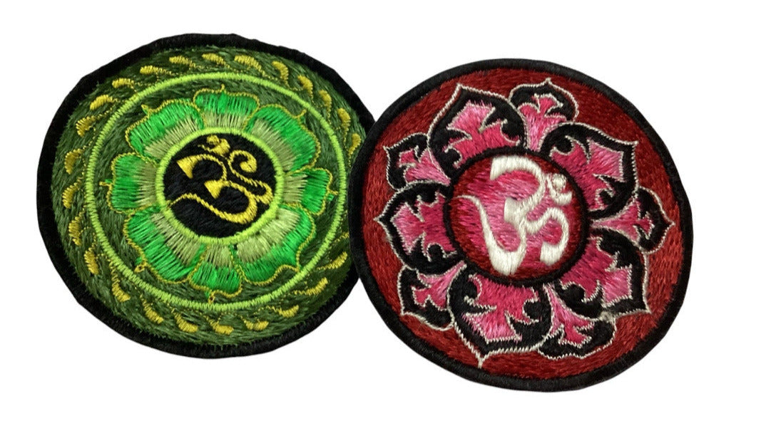 Sew on OM Hippie BoHo Festival Patches Made in Nepal-Hand Picked Imports