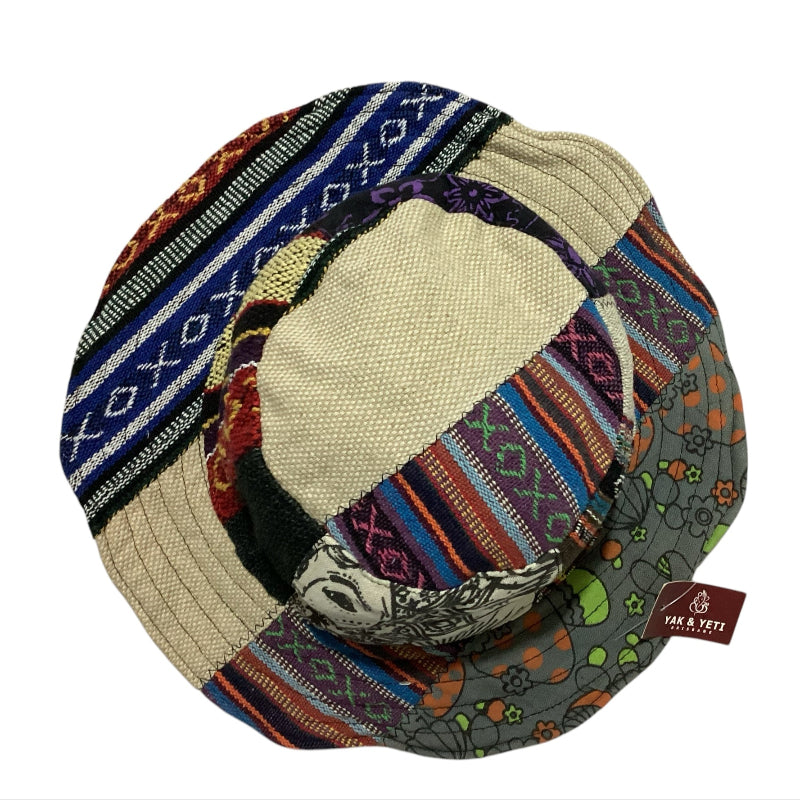 Patchwork Cotton Unisex Hippie Hat Handmade in Nepal-Hand Picked Imports