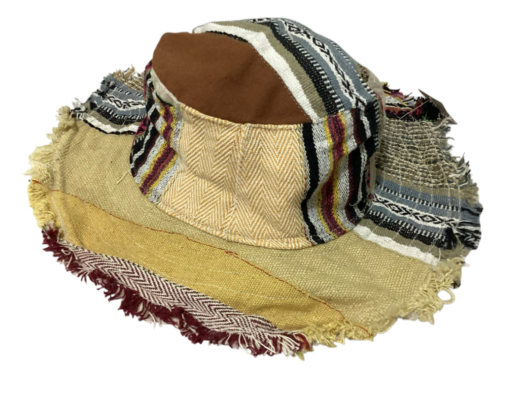 Patchwork Cotton Unisex Hippie Hat Handmade in Nepal-Hand Picked Imports