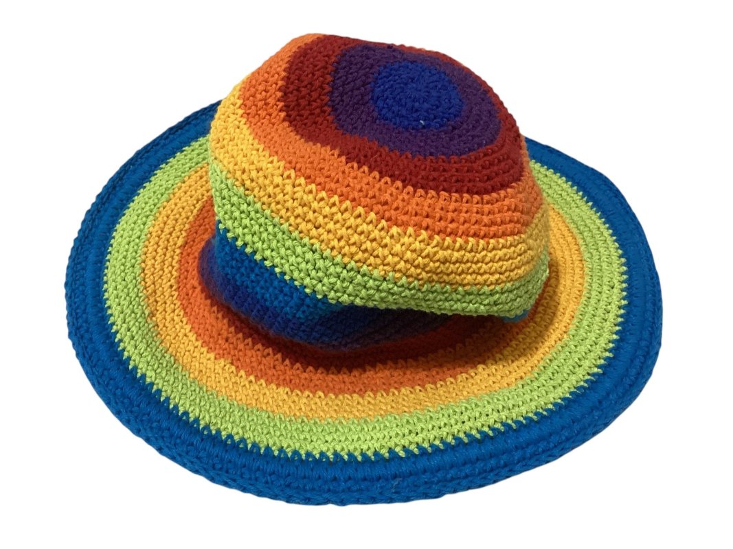 Kids Bright Rainbow Festival Unisex Hat Size Kids 1-5 years-Hand Picked Imports