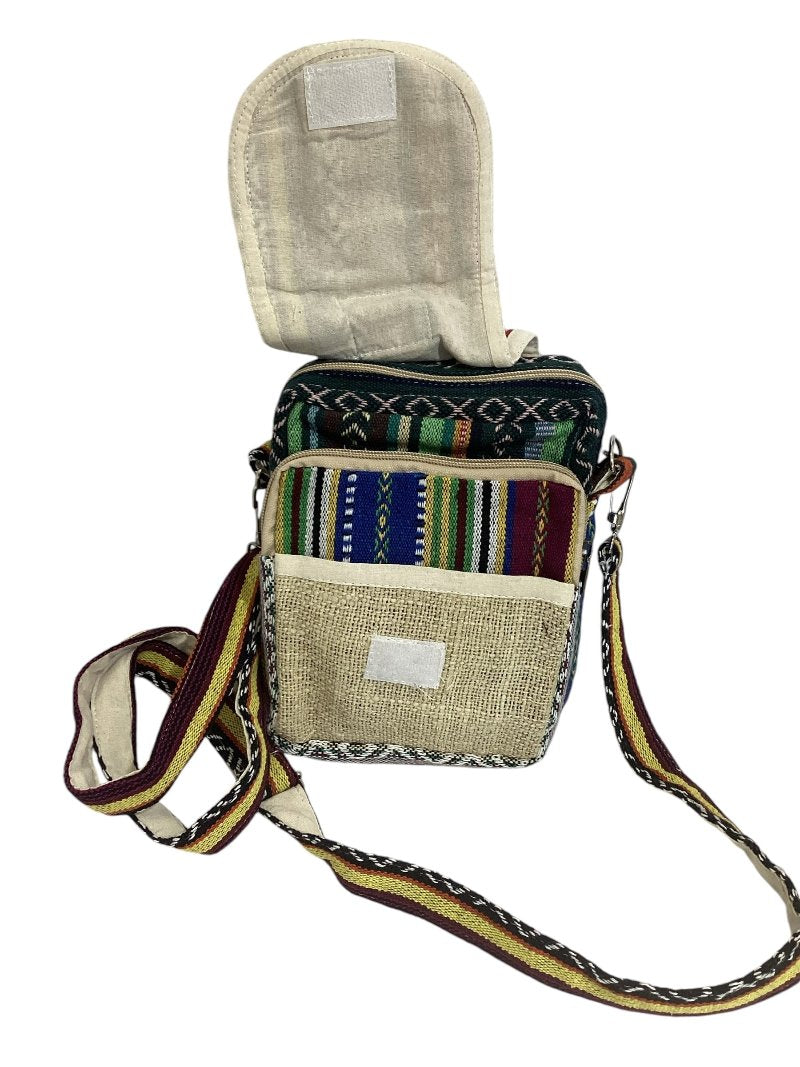 Unisex Festival Hemp Passport Bag Made In Nepal 16cm X 24cm-Hand Picked Imports