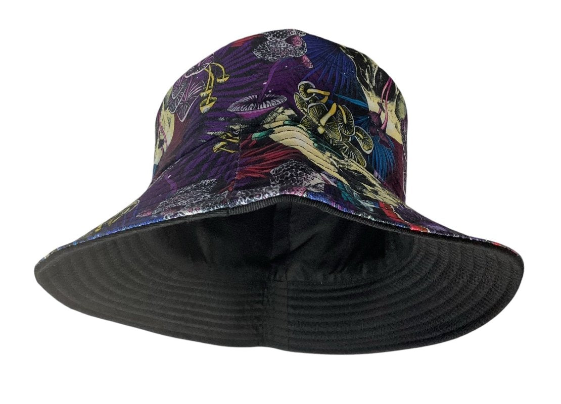 Funky Unisex Reversible Cotton Printed Mushroom Festival Party Sun Bucket Hat-Hand Picked Imports