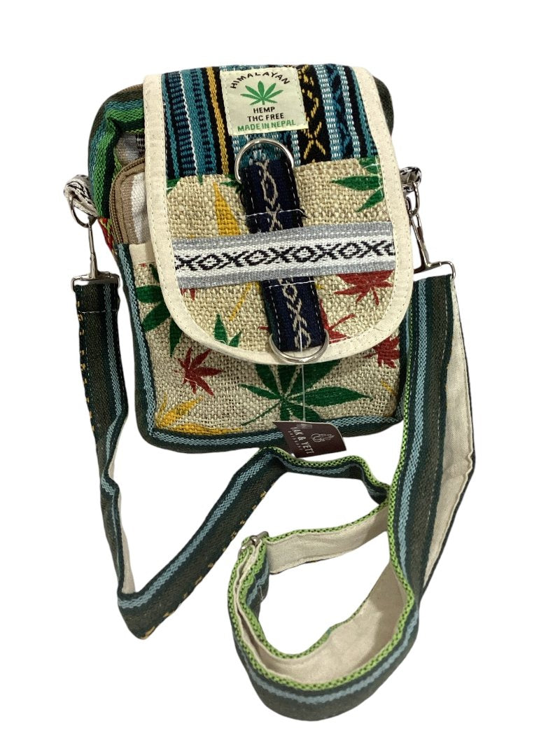 Unisex Festival Hemp Passport Bag Made In Nepal 16cm X 24cm-Hand Picked Imports