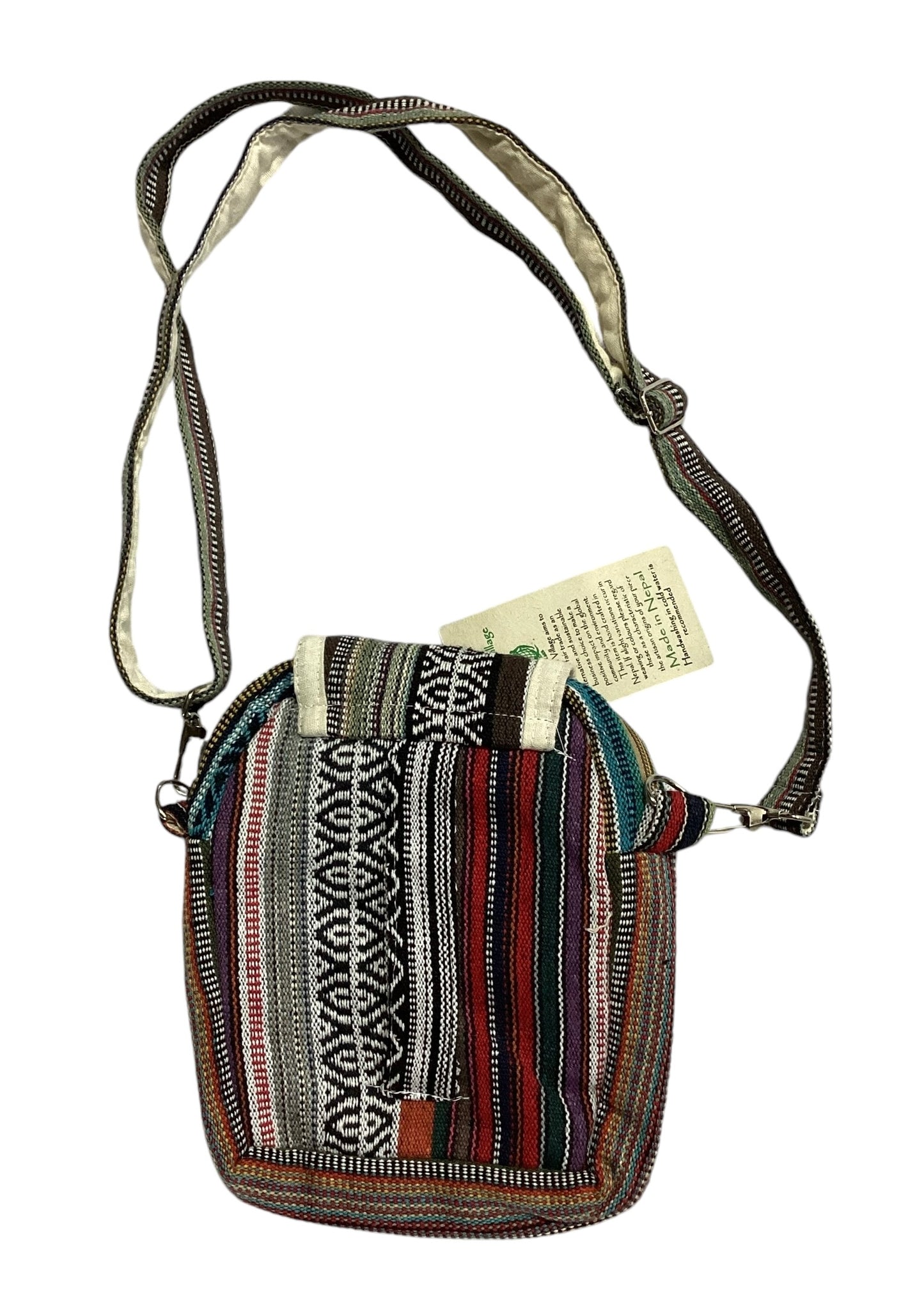 Unisex Festival Hemp Passport Bag Made In Nepal 17cm X 23cm-Hand Picked Imports