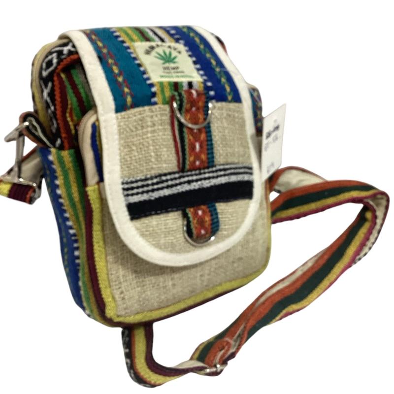 Unisex Festival Hemp Passport Bag Made In Nepal 16cm X 24cm-Hand Picked Imports