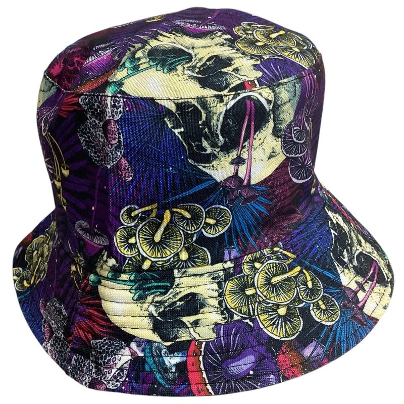 Funky Unisex Reversible Cotton Printed Mushroom Festival Party Sun Bucket Hat-Hand Picked Imports