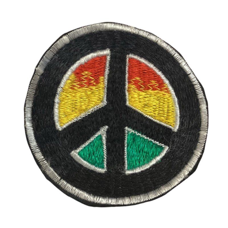 Sew on Rasta Peace Sign Hippie BoHo Festival Patches Made in Nepal-Hand Picked Imports