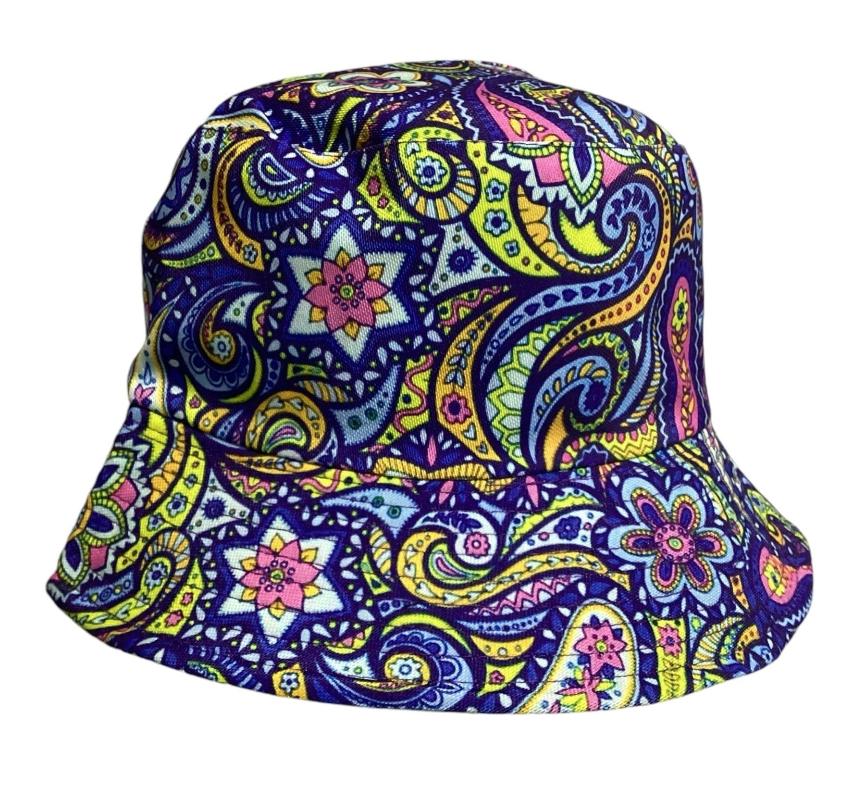 Funky Unisex Reversible Cotton Printed Trippy Festival Bucket Hat-Hand Picked Imports