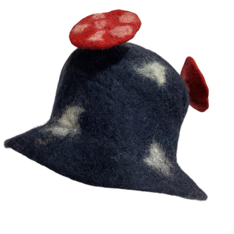 Adult Mushroom Felt Hat Handmade in Nepal-Hand Picked Imports