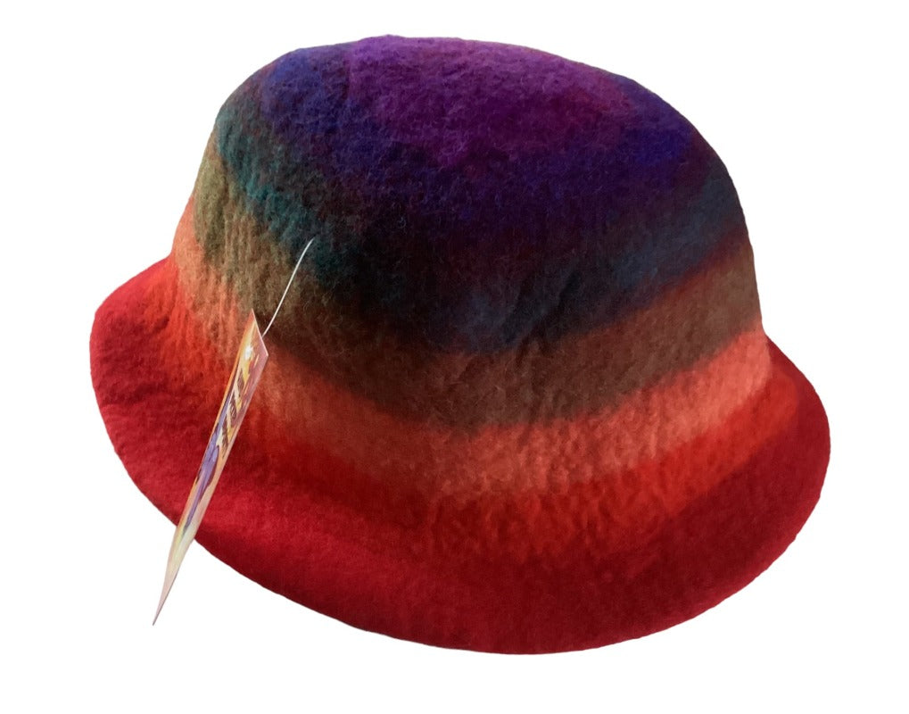 Colourful Adult Felt Hat Handmade in Nepal-Hand Picked Imports