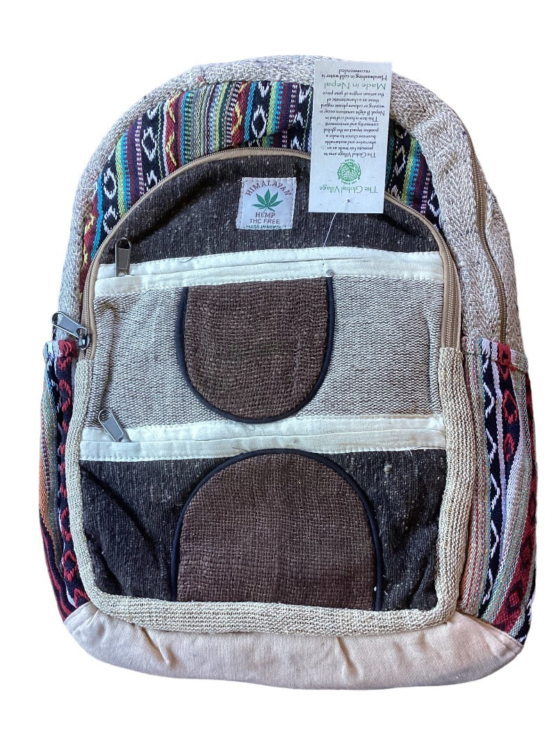 Hippie Festival Unisex Hemp/Cotton Backpack-Hand Picked Imports