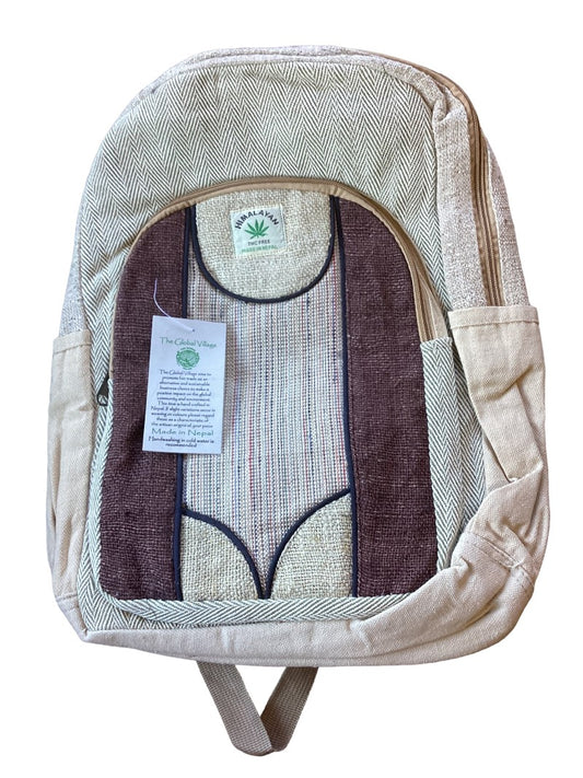 Hippie Festival Unisex Hemp/Cotton Backpack-Hand Picked Imports