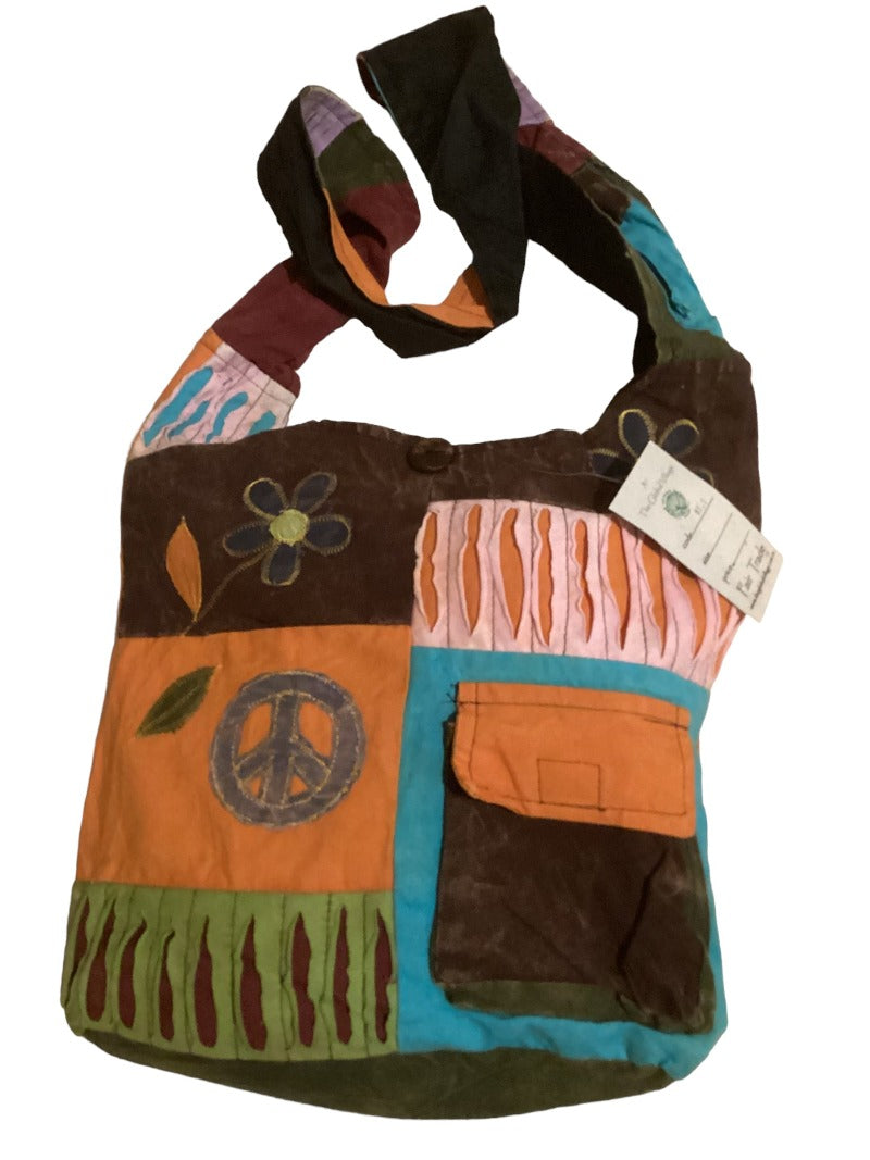 Patchwork Hand Embroidered Hippie Bag Made in Nepal-Hand Picked Imports