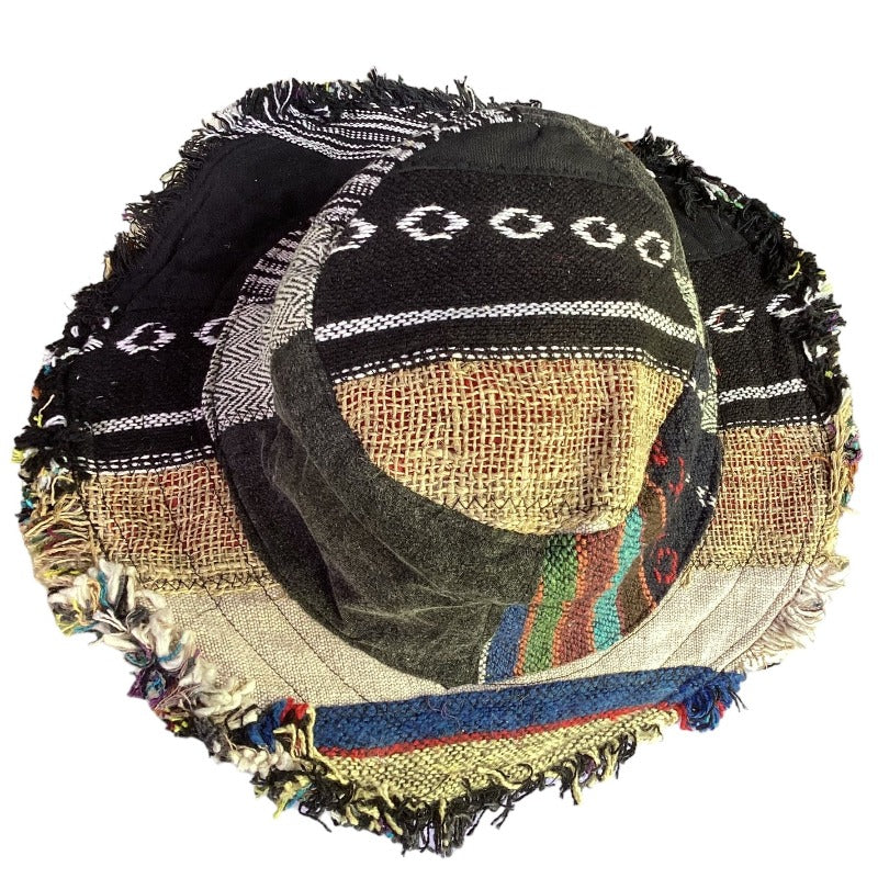 Patchwork Cotton Unisex Hippie Hat Handmade in Nepal-Hand Picked Imports