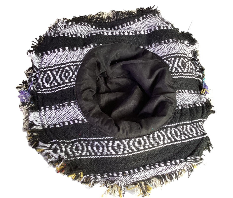 Patchwork Hemp & Cotton Unisex Hippie Hat Handmade in Nepal-Hand Picked Imports