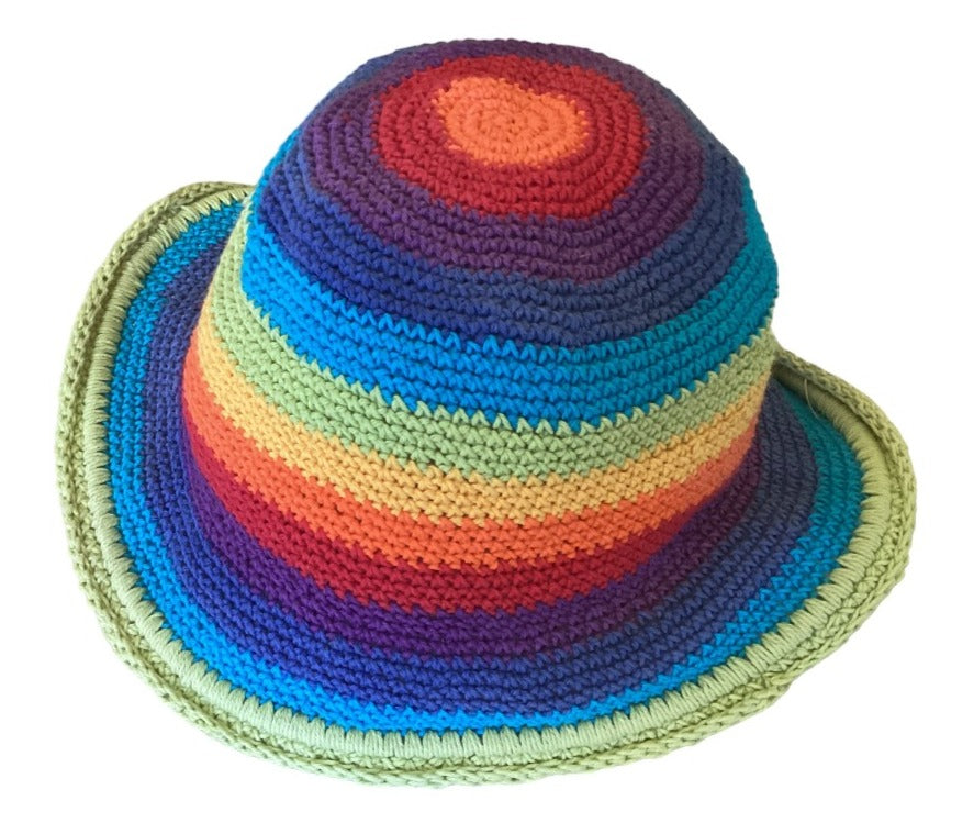 Kids Bright Rainbow Festival Unisex Hat Size Kids 1-5 years-Hand Picked Imports