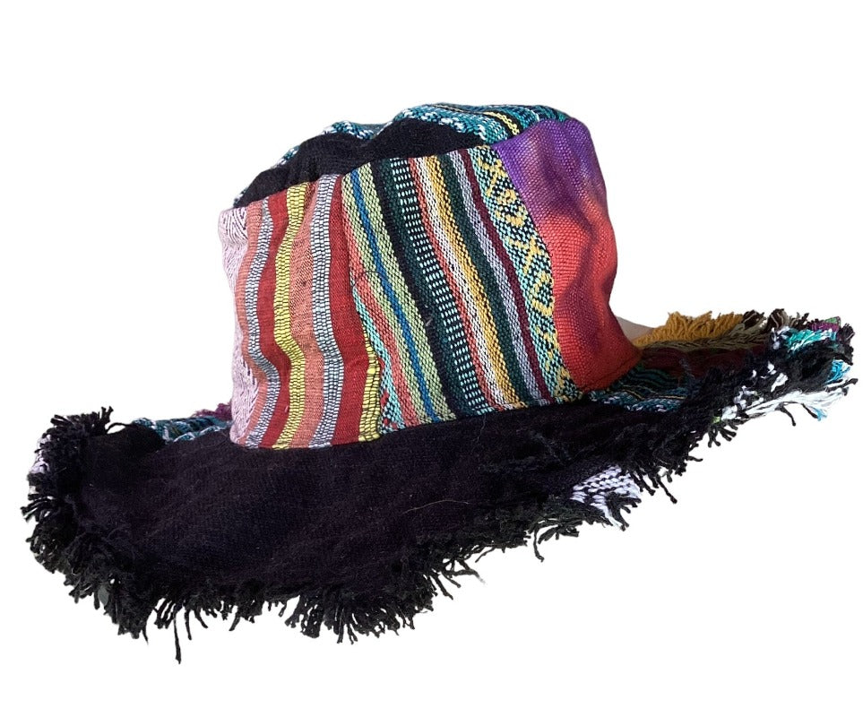 Patchwork Cotton Unisex Hippie Hat Handmade in Nepal-Hand Picked Imports