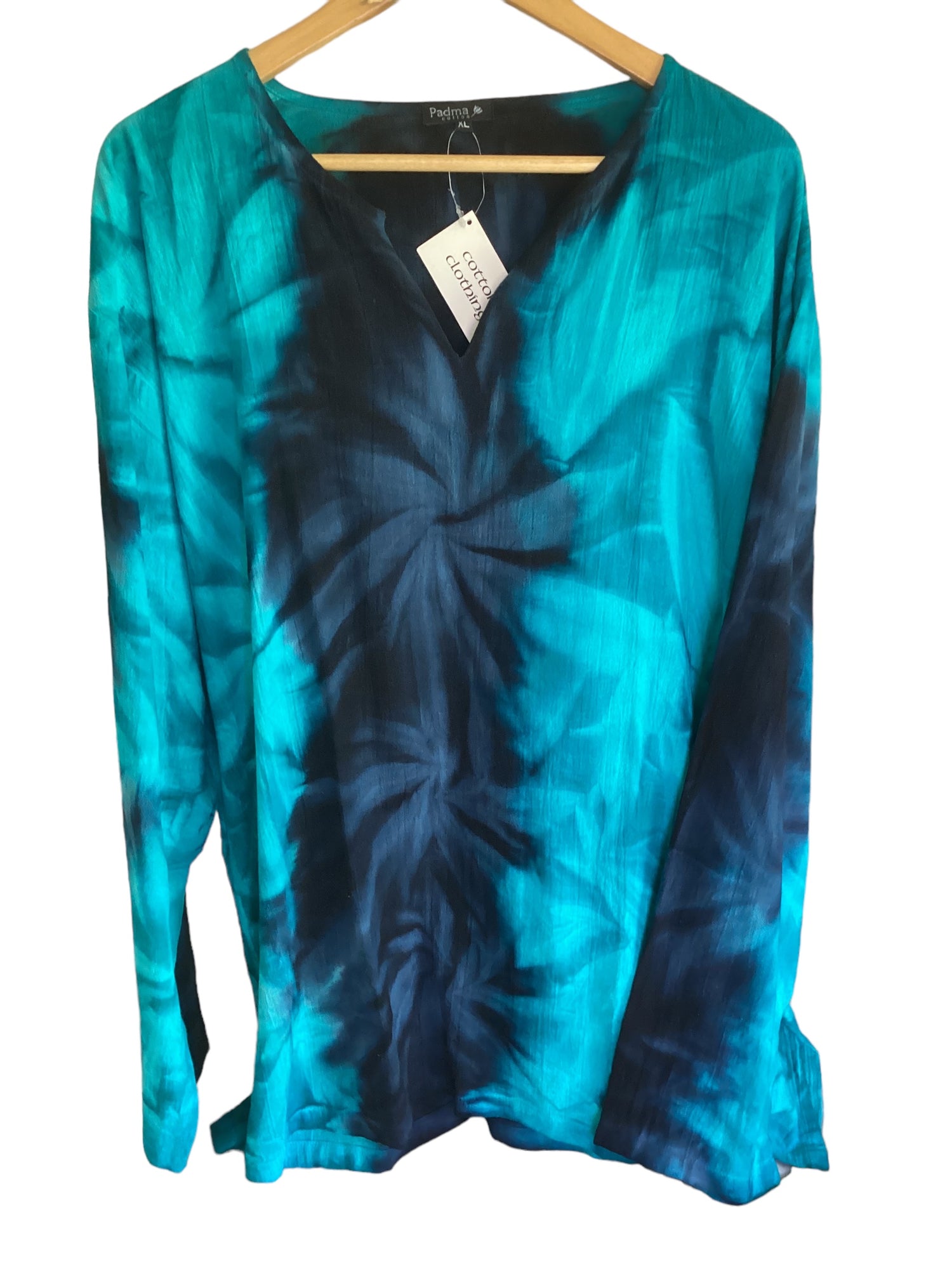Men's/ Unisex Tie Dyed Long Sleeve BoHo Hippie Shirt Sizes M & XL-Hand Picked Imports