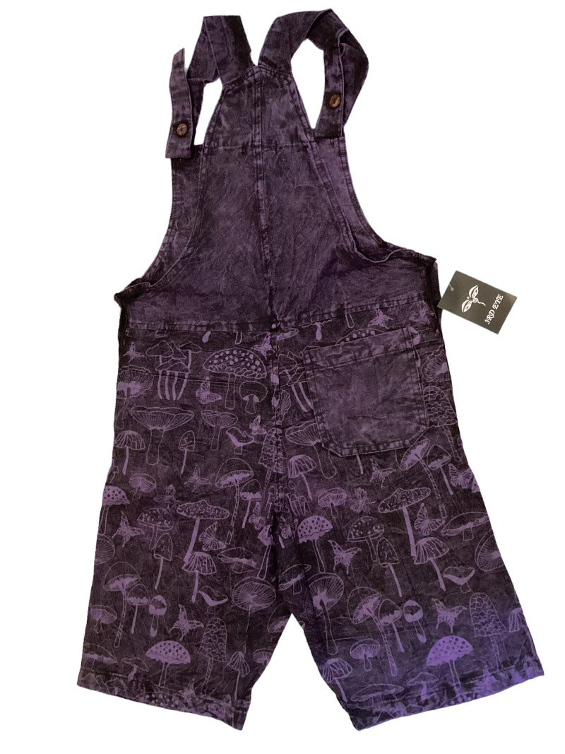 Short Mushroom Hippie festival Overalls from Nepal-Hand Picked Imports