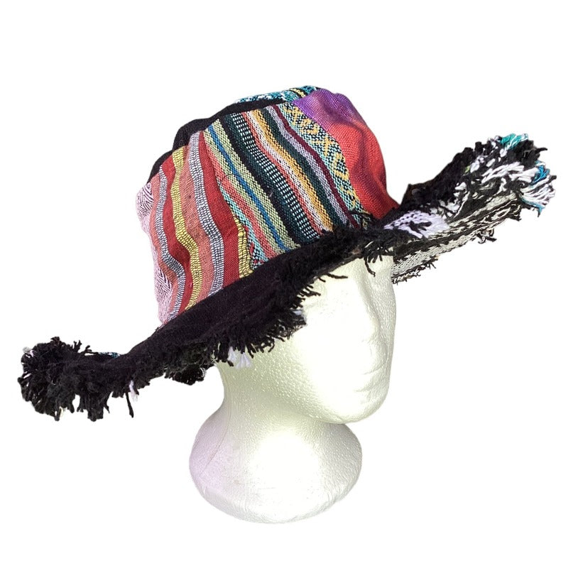 Patchwork Cotton Unisex Hippie Hat Handmade in Nepal-Hand Picked Imports