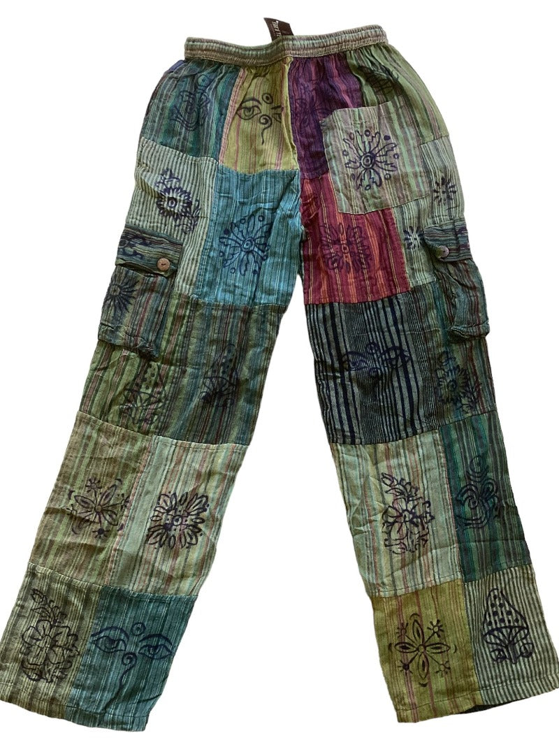 Men's/ Unisex Patchwork Cargo Pants Size Small-Hand Picked Imports