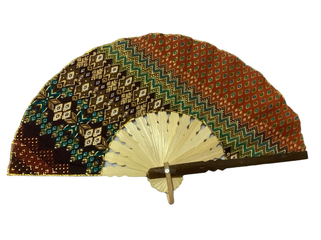 Hand Held Cotton and Bamboo Fans-Hand Picked Imports