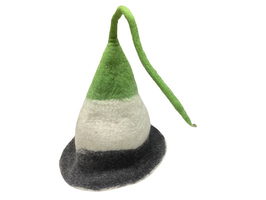 Adult Green Pixie Felt Hat Handmade in Nepal-Hand Picked Imports