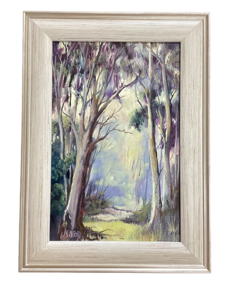 Framed Oil Painting Bush Scene By Susan Hend Russell-Hand Picked Imports