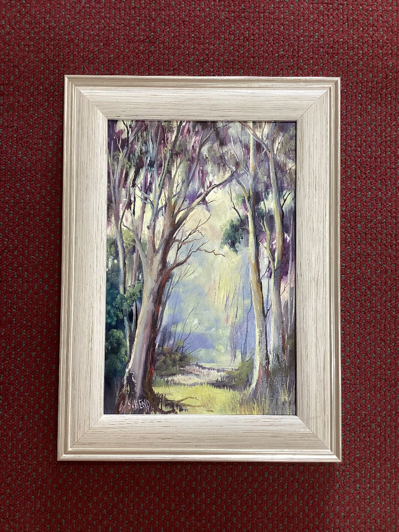 Framed Oil Painting Bush Scene By Susan Hend Russell-Hand Picked Imports