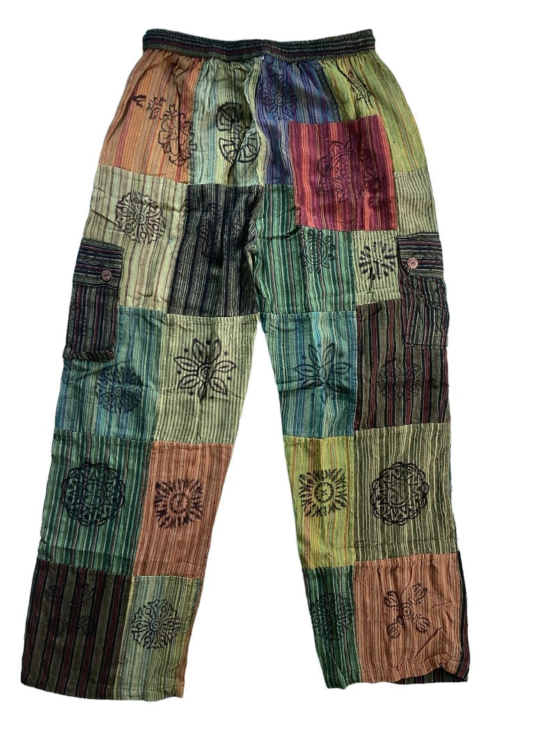 Men's/ Unisex Patchwork Cargo Pants Size Large-Hand Picked Imports