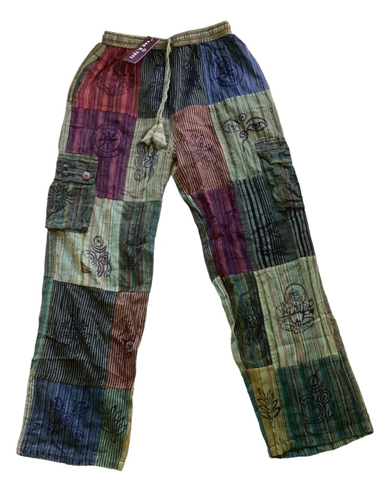 Men's/ Unisex Patchwork Cargo Pants Size Small-Hand Picked Imports