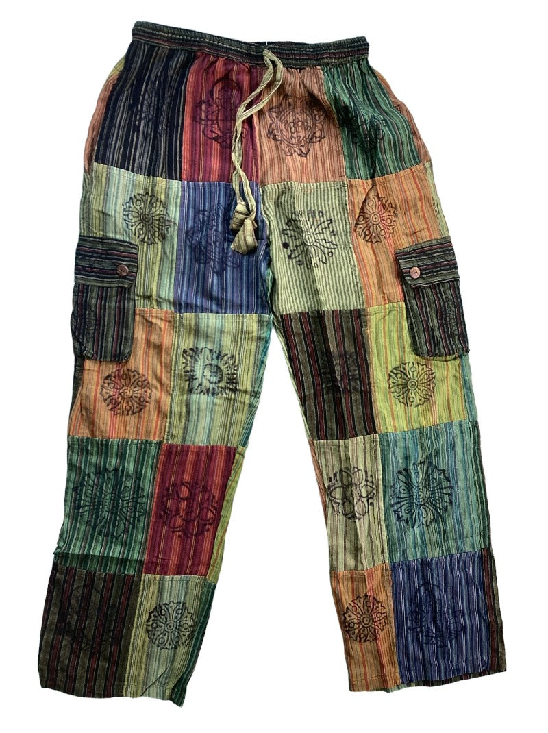 Men's/ Unisex Patchwork Cargo Pants Size Large-Hand Picked Imports