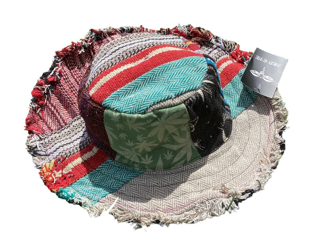 Patchwork Cotton Unisex Hippie Hat Handmade in Nepal-Hand Picked Imports