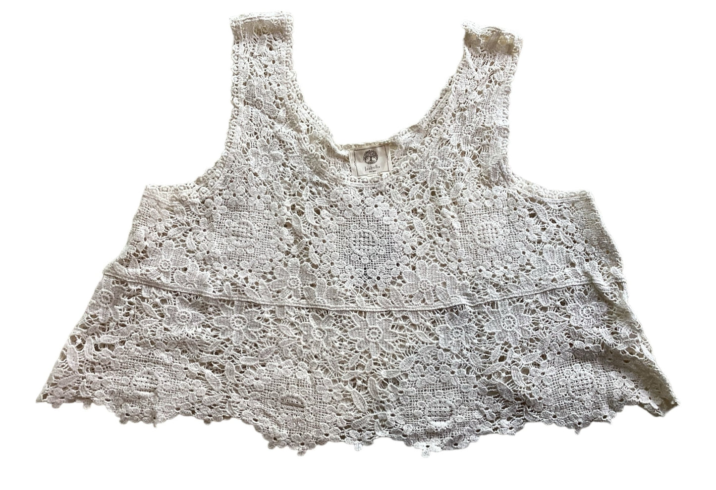 Ladies Cream Lace Top Size 8 to 14-Hand Picked Imports