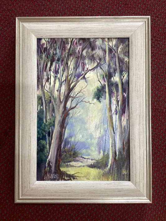 Framed Oil Painting Bush Scene By Susan Hend Russell-Hand Picked Imports