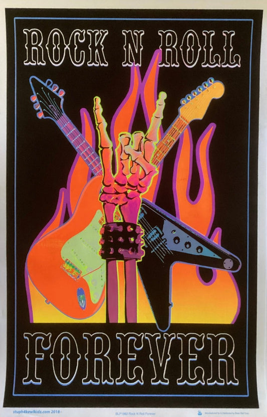 Rock and Roll Forever Blacklight Poster 55 X 85 cm-Hand Picked Imports