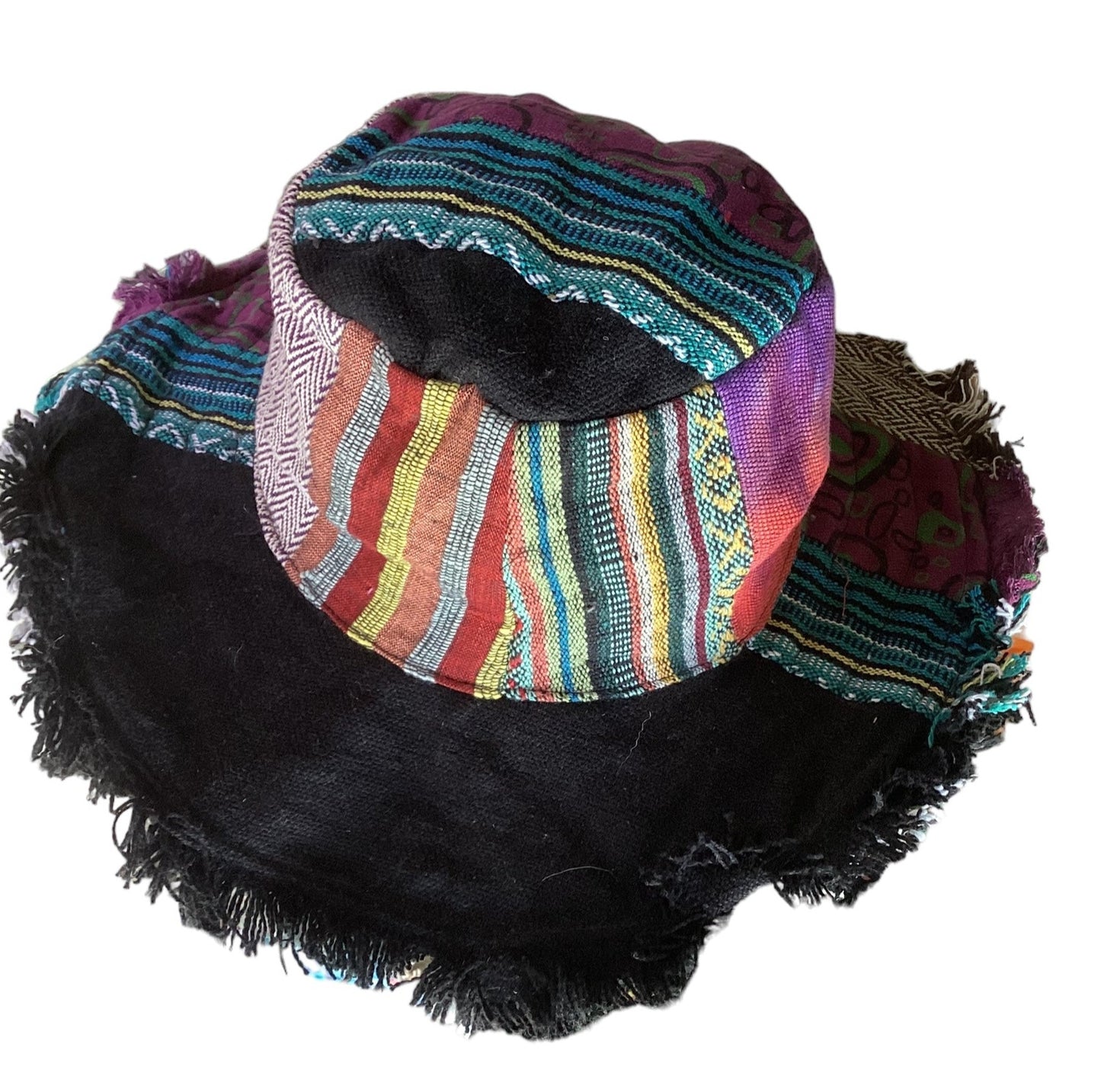 Patchwork Cotton Unisex Hippie Hat Handmade in Nepal-Hand Picked Imports