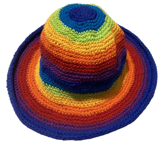 Kids Bright Rainbow Festival Unisex Hat Size Kids 1-5 years-Hand Picked Imports